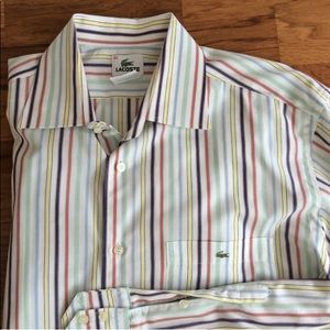 Men's Lacoste Dress Shirt Sz 42 Long Sleeve
